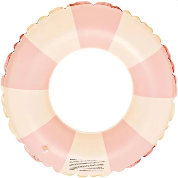 Oppustelig badering til voksne, badering poolbøje, retro stribet PVC oppustelig bøje poolbøje Pink