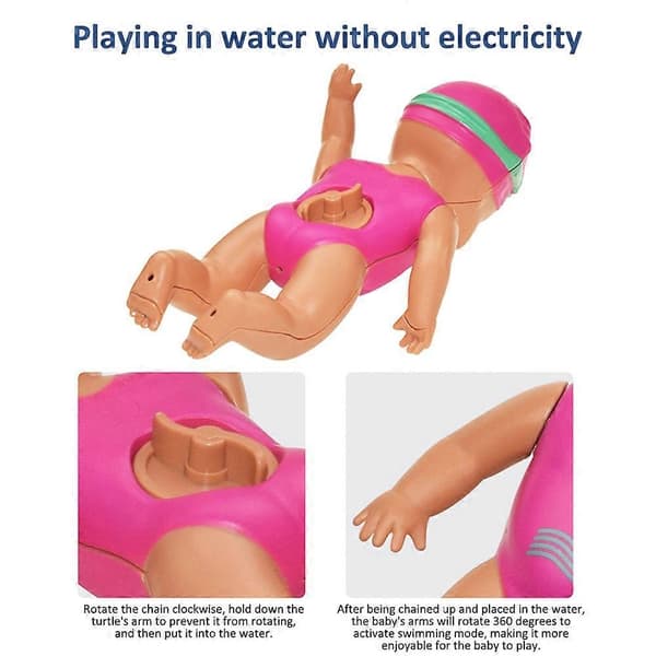 Elektronisk simdocka Interaktiv Vattentät Uppdragbar Simdocka Badleksak Babyshowerpresent C