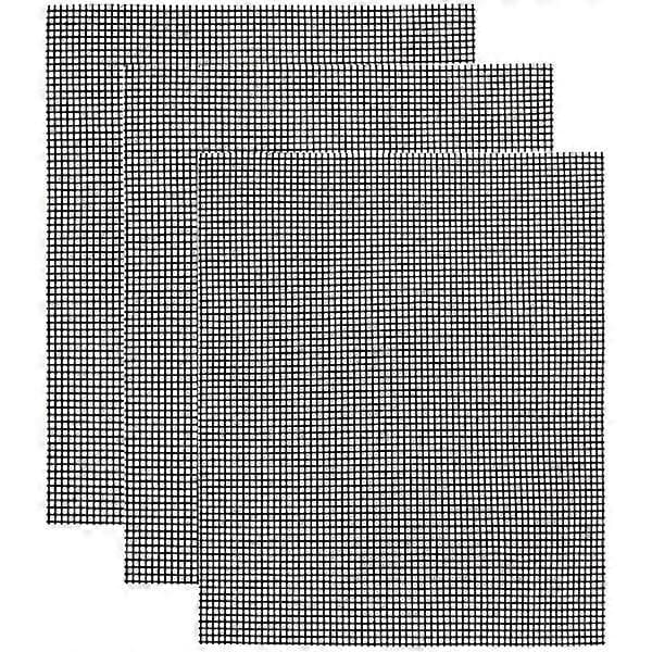 Grillnet/grillmåtte, Non-stick, Sort 3-pak