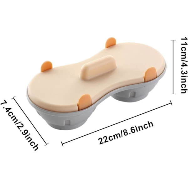 Mikrovågsugnsäggpocherare Äggkokare Pocherad Äggångare Köksgadget (Orange)