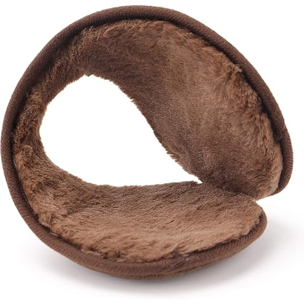 Öronmuffar för män och kvinnor, klassiska fleece unisex vintervarma öronvärmare (Kaffe)