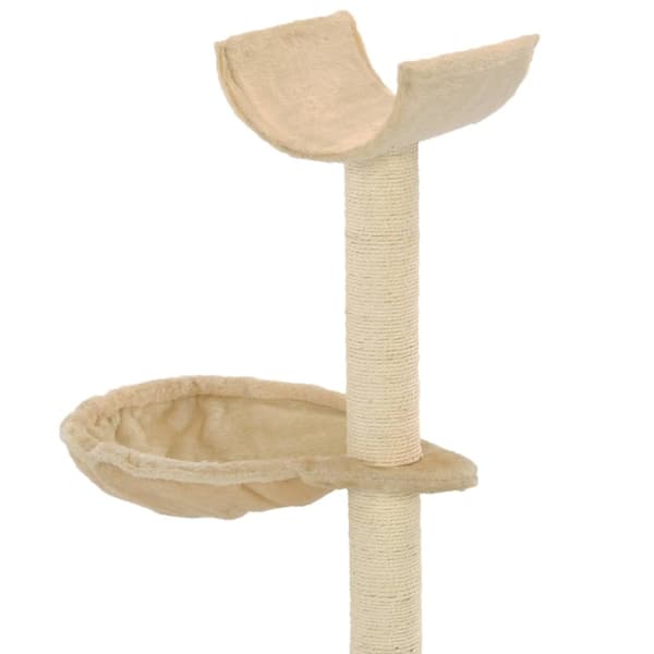 vidaXL kissan raapimispuu raapimispuilla 105 cm beige Beige beige