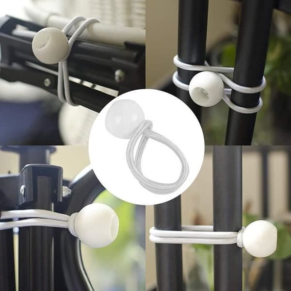 Presenningsträckare - 50-pack - 20 cm expansionsremmar - Vit