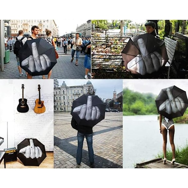 Sjov foldbar langfinger paraply, kreativ gave til mænd/kvinder
