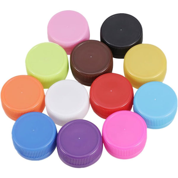 200 stk 30mm Plastflaskelokk, Barnehåndverkutstyr, Fargerike Beholderlokk for DIY Intelligensutvikling