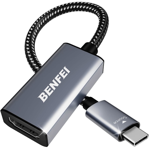USB-C til HDMI Adapter 4K ved 60Hz 3 til HDMI Adapter til MacBook Pro 2019/2018/2017, MacBook Air/iPad Pro 2018, Samsung Galaxy S10/S9