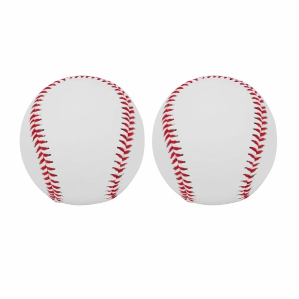 2 kpl aikuisten pesäpallon pehmeä nahka urheiluharjoittelu ja harjoittelu Softball PU-nahkainen baseball-ommeltu T-pallo, joka sopii peliharjoituspeliin