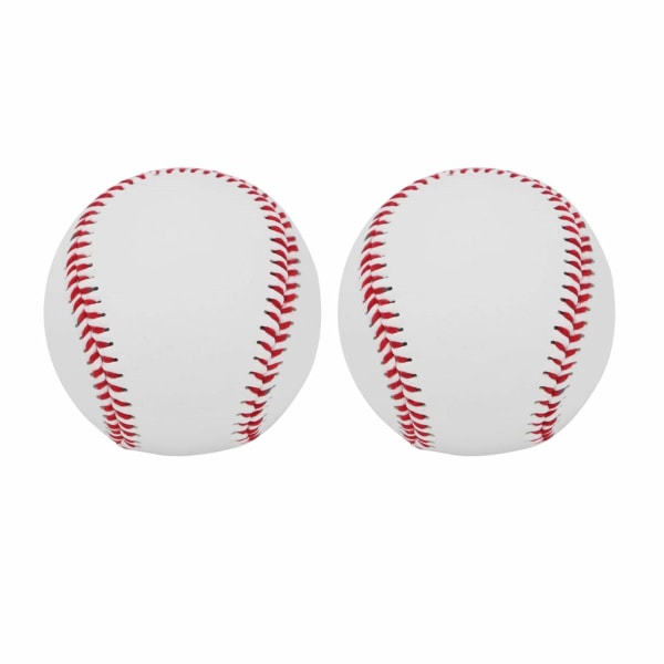 2PCS Vuxen Baseboll Mjukt Läder Sport Träning och Träning Softboll PU Läder Baseboll Sydd T Boll Lämplig för Spel Träning Träning Spel