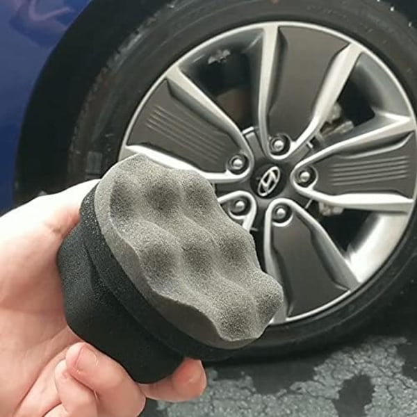 2-pack Stora Däckglans Applikator Pads, Återanvändbara Hex-Grip Applikator Pads