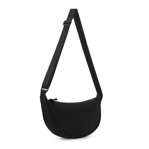 Crescent Bag for Women Men, Nylon Crescent Bags Portable Crescent Purse with Adjustable Strap Solid Color Chest Bag Shoulder Bag Fanny Packs