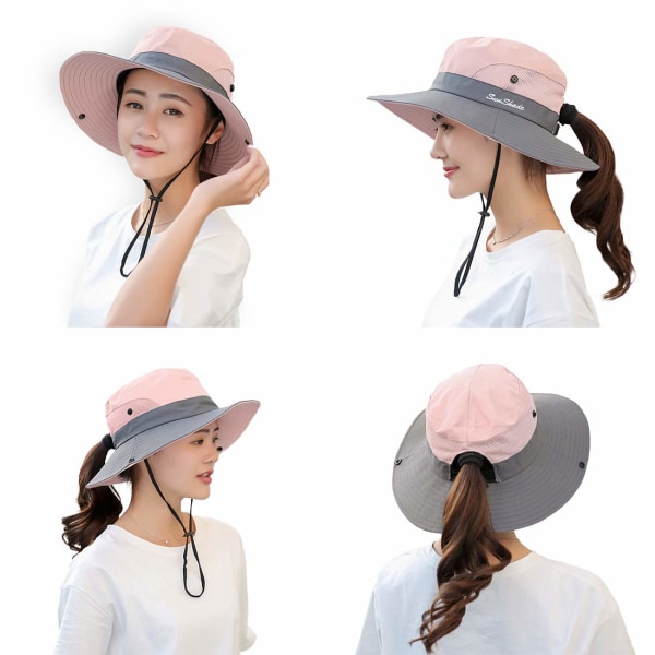 Summer Women Hat UV-suoja Summer Bucket Hat Kokoontaitettava leveälierinen matkavaellus Kalastusranta