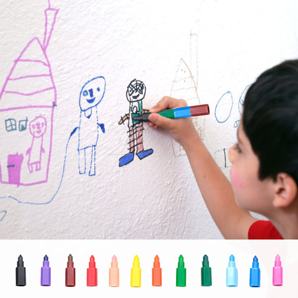 12 st stapelbara kritor, kreativa skarvningsgraffitikritor