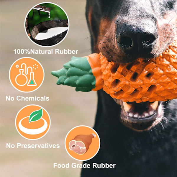 Pet-fun Hävityskestävä Koiranlelu, Ananas Koiran Purulelu, Interaktiivinen Koiranlelu Tylsyyteen, Luonnonkumista Kestävä Koiranlelu, Koiran Hammaslelu