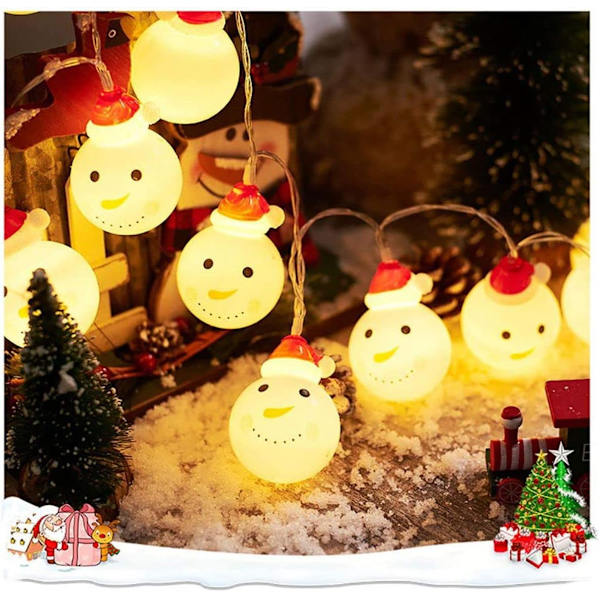 Jul Snögubbe Ljusslinga 2m 10 LED Jul Dekor