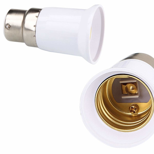 15 stycken B22 till E27 sockeladapter, lampbasomvandlare, glödlampsadapter för LED-lampor och glödlampor