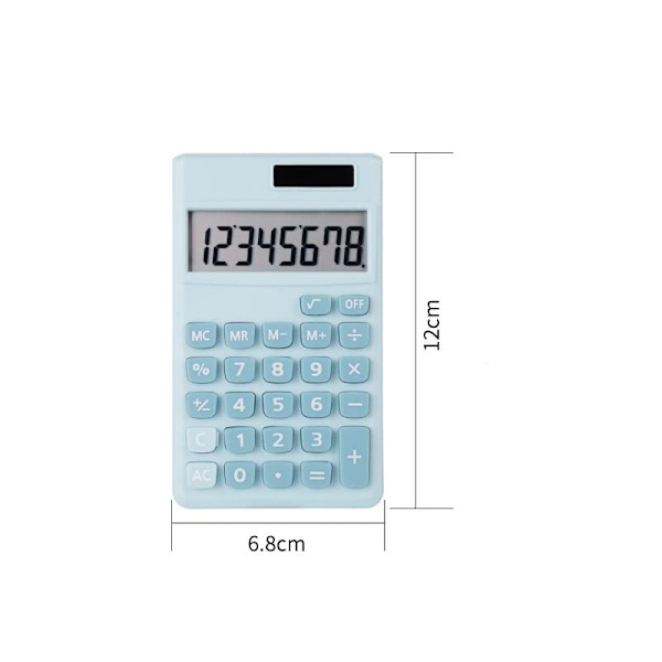 Lommeregnere Skole, Sød Farve Sød Lommeregner Solar 8-Bit Mini Bærbar Studerende Computer Stor Skærm Mønt Batterier Solar Power