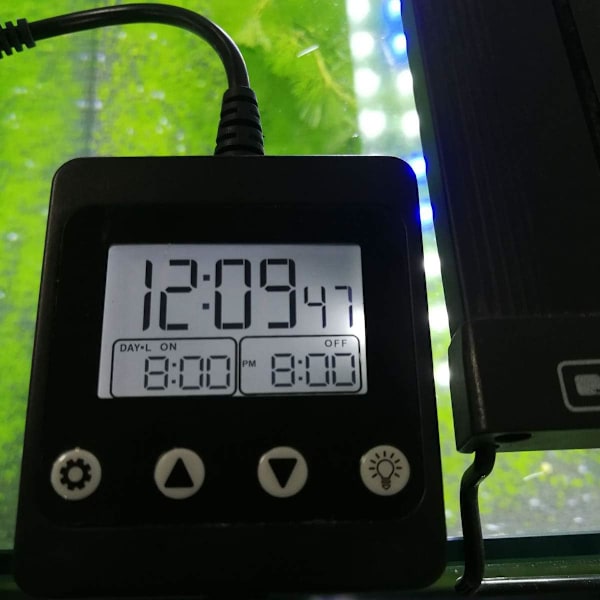 Akvarium Timer, 24 Timers Programmerbar Digital Timerkontroller, Digital Akvarium Timer, Lyskontroll Timer