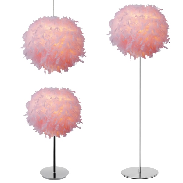 Lampeskjerm Taklampe Skjerm for Pendel Taklampe, Bordlampe, Gulvlampe, for Stue, Soverom, Kjøkken (Rosa)