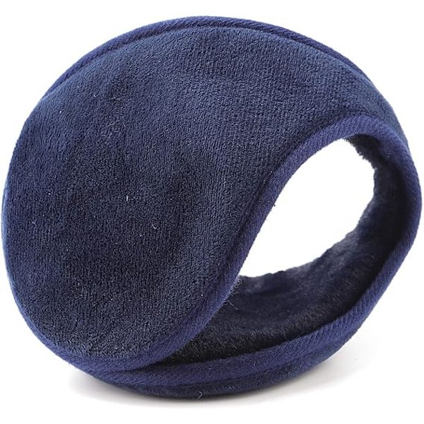 Öronmuffar för män och kvinnor Klassiska fleece Unisex Varma vinterhörselkåpor (Blå)