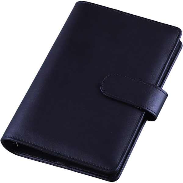 A6 PU Læder Notesbog Binder Genopfyldelig 6 Rings Binder til A6 Fyldpapir, Løsblad Personlig Planlægger Binder Cover