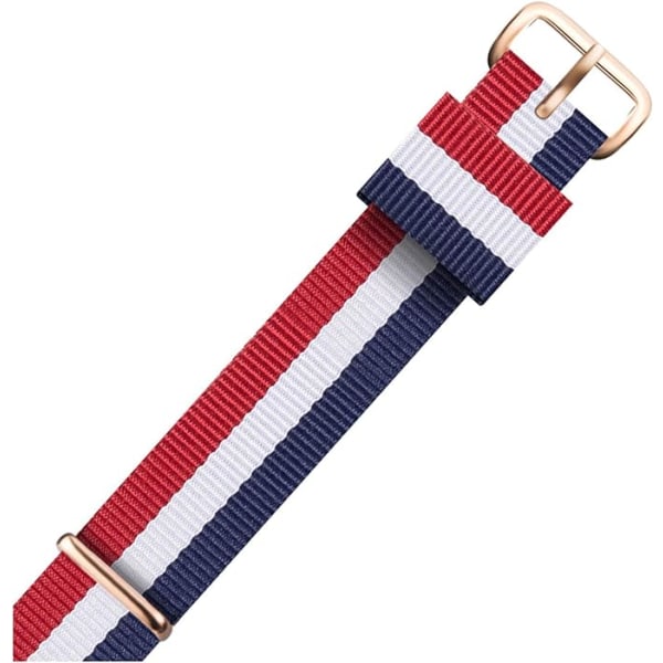 Watch män/kvinnor klockband Nylon watch 18 mm roséguld armband med spännband