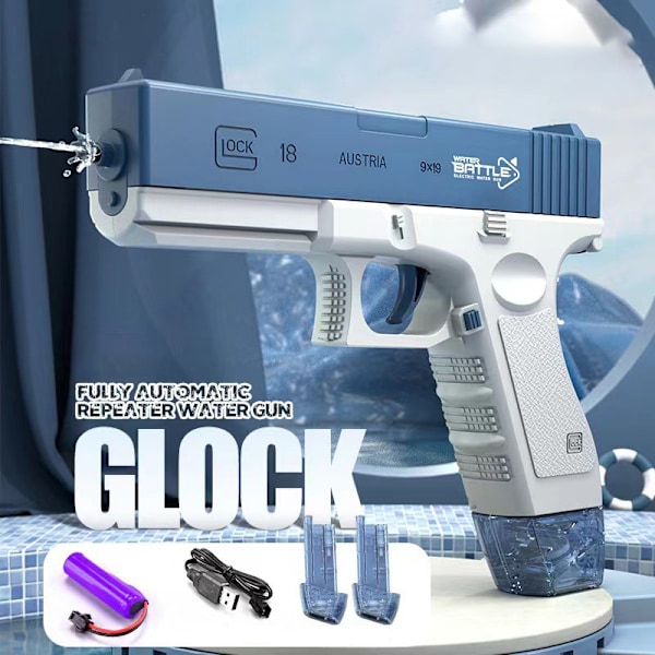 Elektrisk Vattenpistol, Automatiska Sprutpistoler, Sommar Pool Strand Utomhus Blå