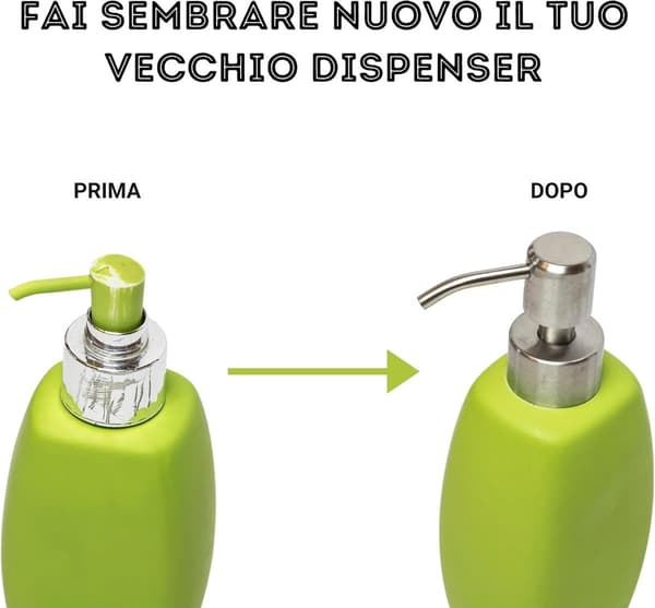 2-pak rustfrit stål sæbedispenserhoved, sæbedispenser sprayhovedpumpe, håndsæbe sprayhoved, rustfrit stål sæbedispenser korrosion 22mm
