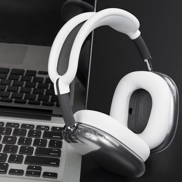 Skyddssats för AirPods Max, Huvudbandsöverdrag + TPU-fodralsskydd + Silikonöronkuddar, Svettbeständig Tillbehör, Lätt att Tvätta, Repskydd