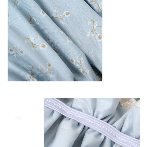 Suihkukupit Naiset Kaksinkertainen Suihkukupu Vedenpitävä Elastinen Kylpykupu Kukkamalli Naiset Suihku Spa Salonki 2pcs