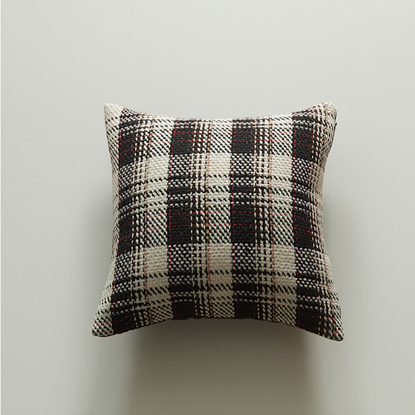 Tekstiilien perintö Turkis Plaid Blackcushion koko-45*45