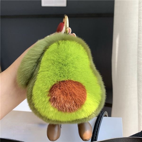 Pehmoinen avokado avaimenperä riipusnukke jaloilla
