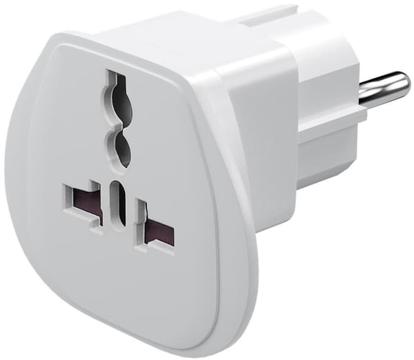 Reseadapter värld till Europa, vit White 76