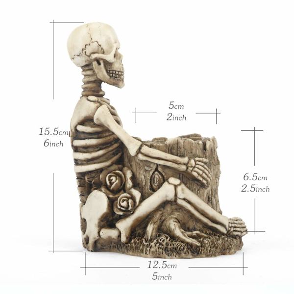 Kranium Penneholder Skeletnøgleholder Organizer Tilbehør