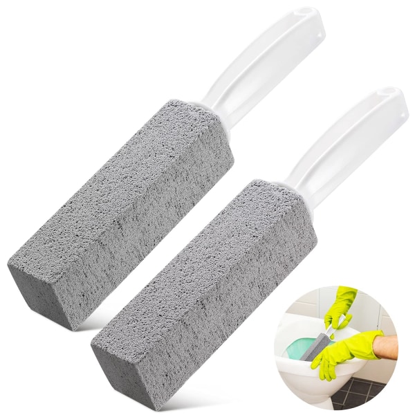 2 kappaletta WC-puhdistusainetta, jossa ergonominen kahva