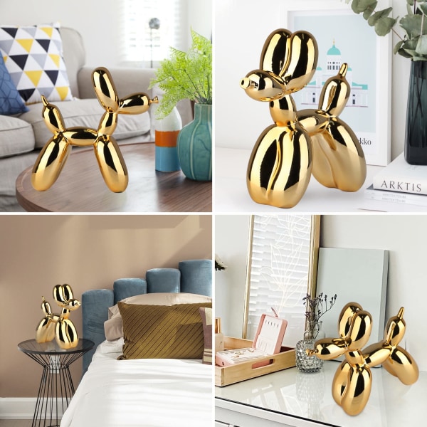 Hundefigur i Resin - Samleobjekt, Kunstskulptur, Dekorasjon til Stue, Skrivebord, Hjem