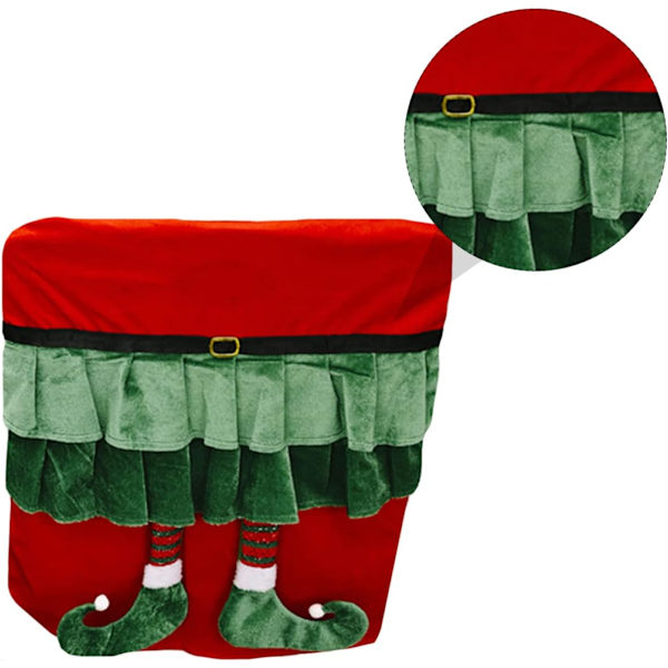 3 st juldekoration bakre tomte stolsöverdrag