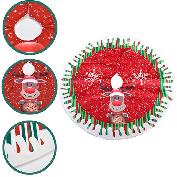 Juletræsfodbetræk, Rundt stof (80 cm diameter)