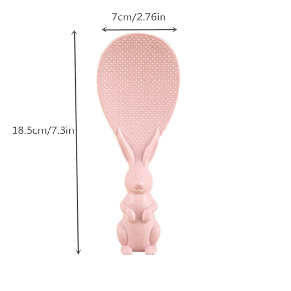 2 stk. Kreative søde kanin risskeer (hvid og pink)
