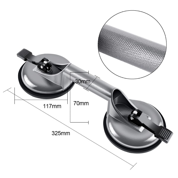 2 x Kaksoisimu 100 kg, Alumiini 120mm Lasittaja