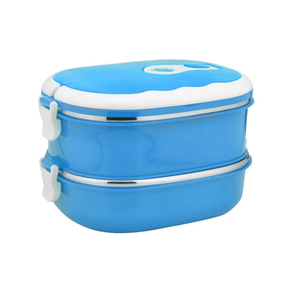 Isolert Bento Matboks i Rustfritt Stål (Blå 2 Lag) Blue
