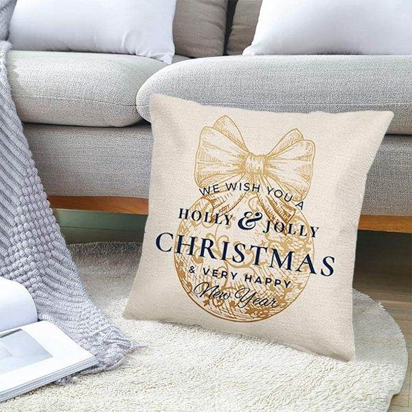 4PCS Juletema Putetrekk, Snøfnugg (45 x 45 cm)