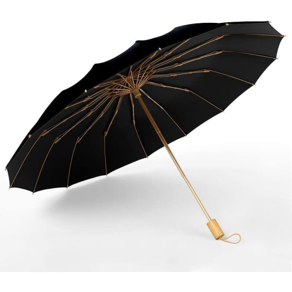 Paraply Stark Vindbeständig 16K Manuell Paraply Herr Parasol Dam Regn Stora Paraplyer Super Solskydd Och Uv