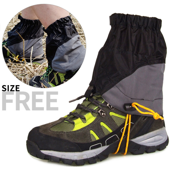 Gamascher til vandring, lette trailrunning-gamascher (sort)