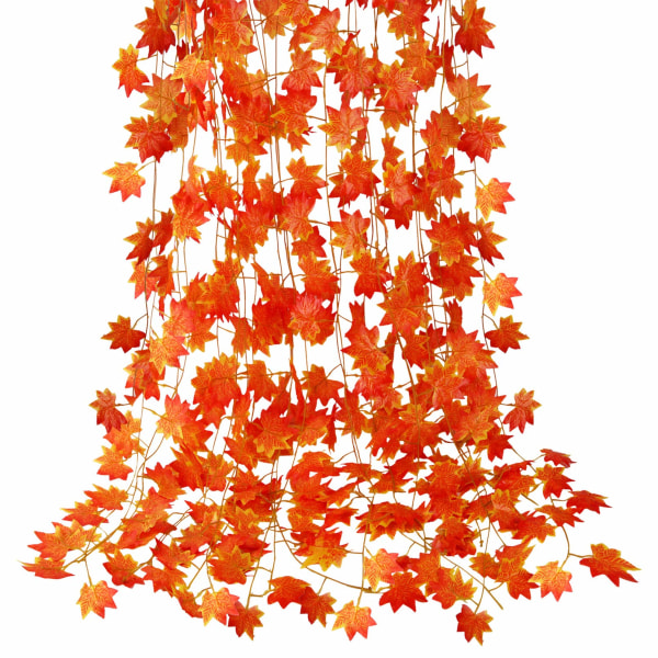 12 Pack Autumn Fall Leaf Garland