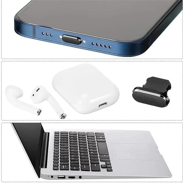 Pölysuoja Type-C-latausportille, puhdistussarja iPhone 16 15 14 Pro Max -näppäimistöharjalle Type C -laitteille iPhonelle