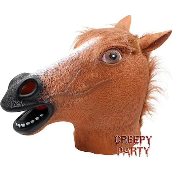 Hest Maske Realistisk Dyr Full Hode Latex Maske for Halloween Karneval Kostymefest