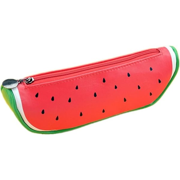 Frukt Penalhus Serie, Kreative PU Penalhus, Ny Frukt Stil Glidelås Penalhus (Rød) Watermelon