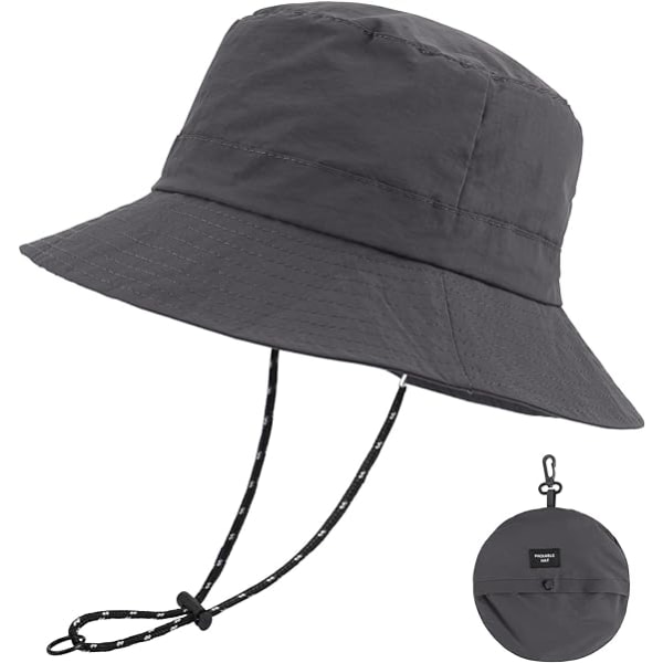 Solhatt för Män Kvinnor Sommar UPF 50+ Booniehatt Vikbar Utomhus Vattentät Bucket Hat med Bred Brätte