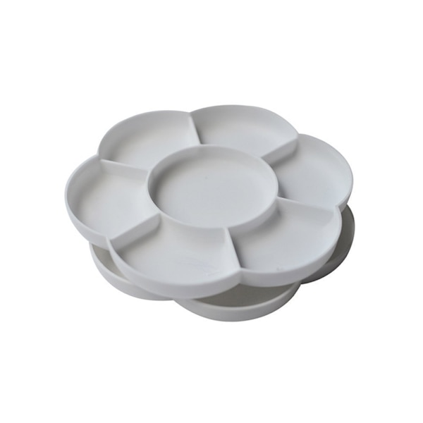 Plastblomformad färgbricka - Vit (2-pack)