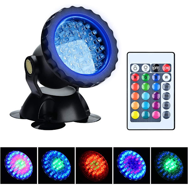 RGB-akvaarion valonheitin, vedenalainen upotettava kalavalo 1 kpl